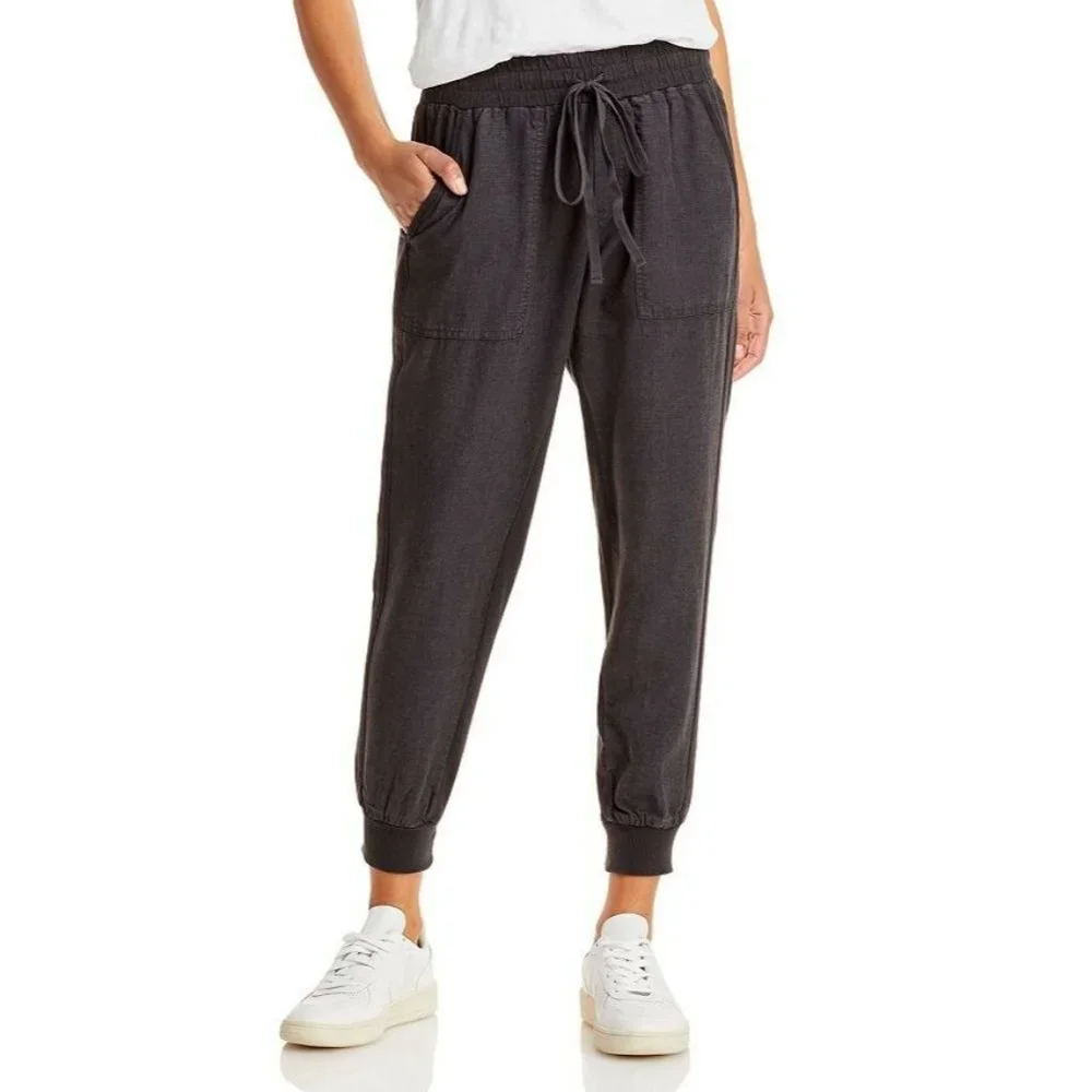 Splendid Lakeside joggers linen blend in lead gray size XL - Picture 2 of 9